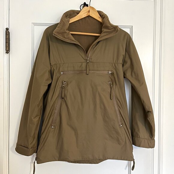 Jackets & Blazers - Army Green Fleece Lined Anorak Pullover Jacket | Small-Medium